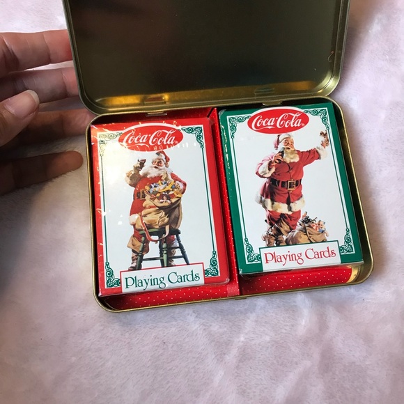 Coca Cola Other - Coca-Cola Santa Claus Playing Cards in Tin